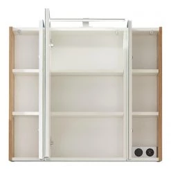 Pelipal Armoire de toilette Saskia - Éclairage inclus - Imitation chêne Riviera - Largeur : 80 cm -Meubles de salle de bain Soldes 2022 1000207453 200304 15013900039 DETAILS P000000001000207453