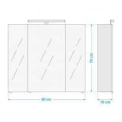 Pelipal Armoire de toilette Saskia - Éclairage inclus - Imitation chêne Riviera - Largeur : 80 cm -Meubles de salle de bain Soldes 2022 1000207453 211005 12532300640 SKETCH DETAILS P000000001000207453 sketch