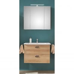 Pelipal Salle de bain Buca II (2 éléments) - Imitation chêne Riviera