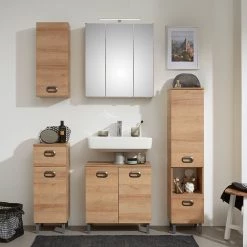 Pelipal Salle de bain Buca I (5 éléments) - Imitation chêne Riviera