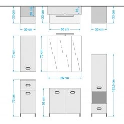 Pelipal Salle de bain Buca I (5 éléments) - Imitation chêne Riviera -Meubles de salle de bain Soldes 2022 1000207457 200304 15014400098 SKETCH DETAILS P000000001000207457 sketch