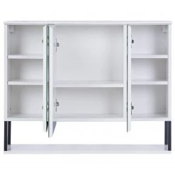 Fredriks Armoire de toilette Zaddy - Blanc mat / Noir -Meubles de salle de bain Soldes 2022 1000207869 211111 145533000038 DETAILS P000000001000207869