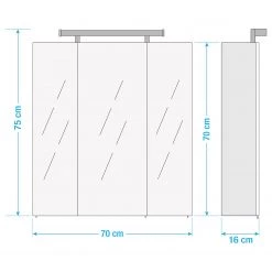 Schildmeyer Armoire de toilette Dusty III - Éclairage inclus - Largeur : 70 cm 12 Schildmeyer Armoire de toilette Dusty III - Éclairage inclus - Largeur : 70 cm -Meubles de salle de bain Soldes 2022 1000208499 220531 500 SKETCH DETAILS P000000001000208499 sketch
