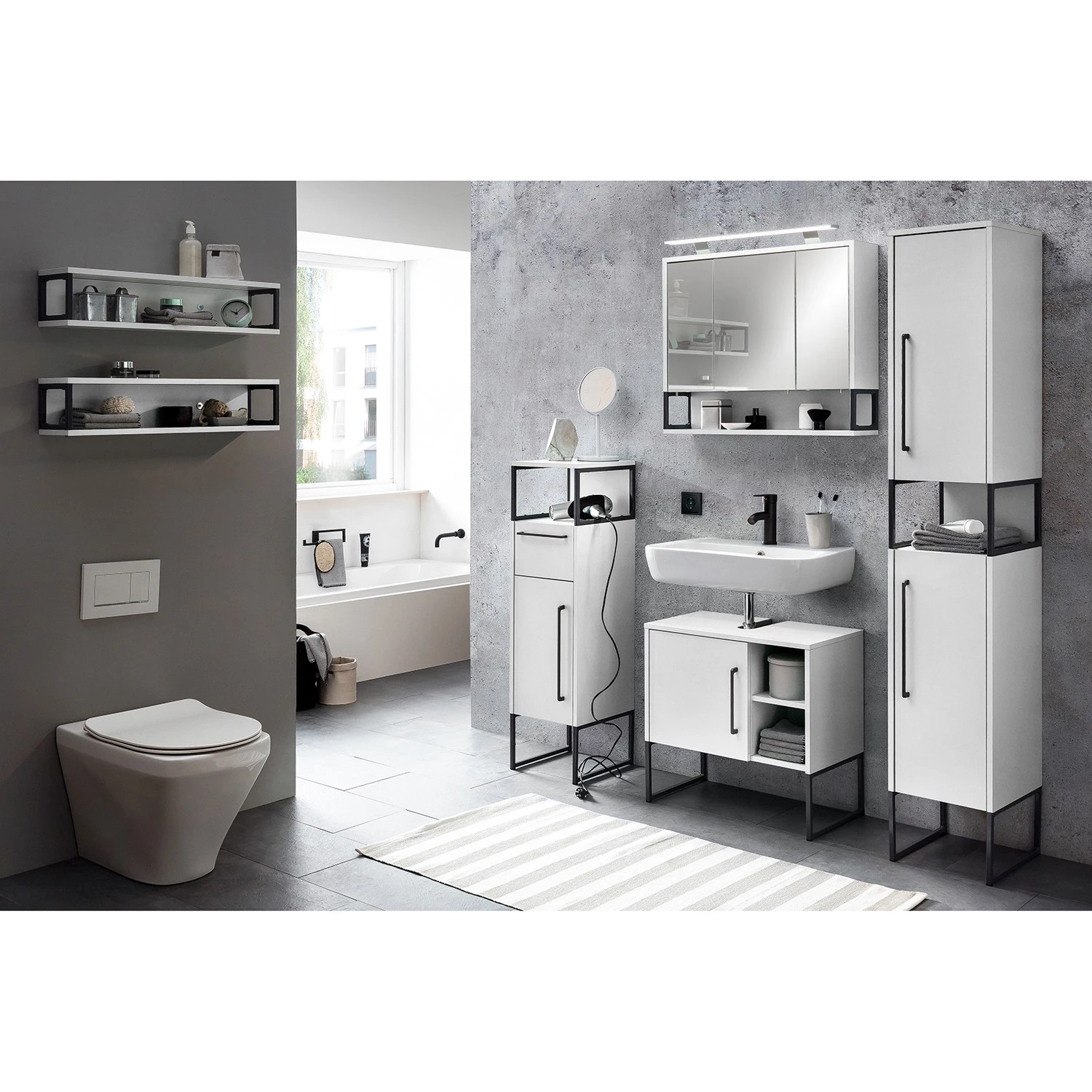 Schildmeyer Armoire de toilette Limone I - Éclairage inclus - Blanc 4 Schildmeyer Armoire de toilette Limone I - Éclairage inclus - Blanc – Image 2