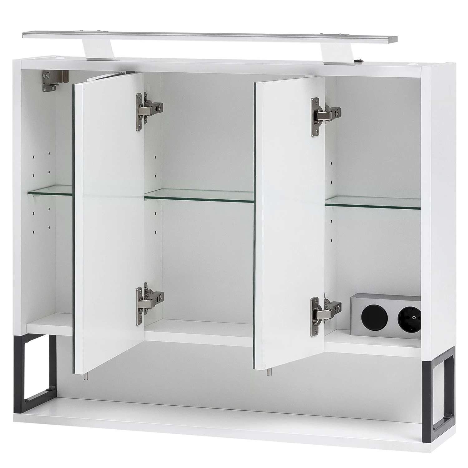 Schildmeyer Armoire de toilette Limone I - Éclairage inclus - Blanc 5 Schildmeyer Armoire de toilette Limone I - Éclairage inclus - Blanc – Image 3