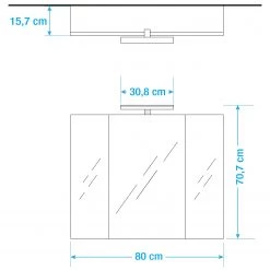 Schildmeyer Armoire de toilette Limone II - Éclairage inclus - Blanc 16 Schildmeyer Armoire de toilette Limone II - Éclairage inclus - Blanc -Meubles de salle de bain Soldes 2022 1000208888 200326 06255700038 SKETCH DETAILS P000000001000208888 sketch