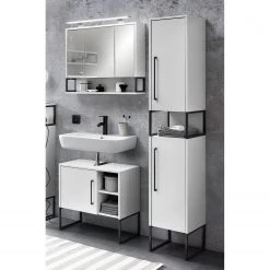 Schildmeyer Salle de bain Limone II (3 éléments) - Éclairage inclus - Blanc