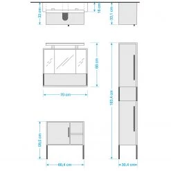 Schildmeyer Salle de bain Limone II (3 éléments) - Éclairage inclus - Blanc 44 Schildmeyer Salle de bain Limone II (3 éléments) - Éclairage inclus - Blanc -Meubles de salle de bain Soldes 2022 1000208912 200326 06274100159 SKETCH DETAILS P000000001000208912 sketch