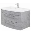 Posseik Meuble avec vasque Luna - Imitation béton - Largeur : 82 cm -Meubles de salle de bain Soldes 2022 1000209291 200414 13460900001 IMAGE P000000001000209291