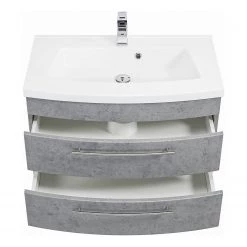 Posseik Meuble avec vasque Luna - Imitation béton - Largeur : 82 cm -Meubles de salle de bain Soldes 2022 1000209291 200414 13461100004 DETAILS P000000001000209291