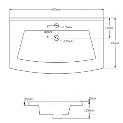 Posseik Meuble avec vasque Luna - Imitation béton - Largeur : 82 cm -Meubles de salle de bain Soldes 2022 1000209291 200414 13461200006 SKETCH DETAILS P000000001000209291 sketch