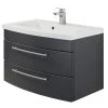 Posseik Meuble avec vasque Luna - Anthracite - Largeur : 82 cm -Meubles de salle de bain Soldes 2022 1000209304 200414 13465500064 IMAGE P000000001000209304