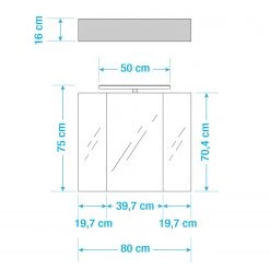 Schildmeyer Armoire de toilette Duo I - Largeur : 80 cm -Meubles de salle de bain Soldes 2022 1000209339 200427 14503000009 SKETCH DETAILS P000000001000209339 sketch