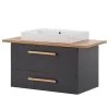 Schildmeyer Meuble avec vasque Duo - Anthracite - Largeur : 102 cm -Meubles de salle de bain Soldes 2022 1000209344 200417 11081200068 IMAGE P000000001000209344