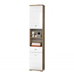 Giessbach Armoire Wyntoon - Blanc brillant / Imitiation chêne