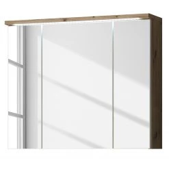 Giessbach Armoire à miroir Wyntoon - Avec éclairage - Imitation chêne Artisan - Largeur : 80 cm