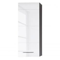 Trendteam Meuble haut Storm - Blanc brillant / Gris