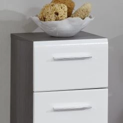 Trendteam Meuble bas Storm - Blanc brillant / Gris -Meubles de salle de bain Soldes 2022 1000210970 200507 06245800014 DETAILS P000000001000210970