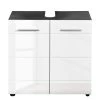 Trendteam Meuble sous lavabo Storm - Blanc brillant / Gris -Meubles de salle de bain Soldes 2022 1000210971 200507 06250000017 IMAGE P000000001000210971