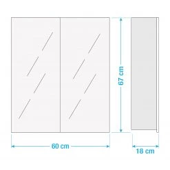 Trendteam Armoire de toilette Storm - Blanc -Meubles de salle de bain Soldes 2022 1000210982 211008 083705000528 SKETCH DETAILS P000000001000210982 sketch