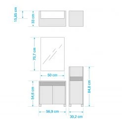 Schildmeyer Salle de bain Cosmo II (3 éléments) - Blanc -Meubles de salle de bain Soldes 2022 1000210994 200422 06484400052 SKETCH DETAILS P000000001000210994 sketch
