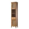 Ars manufacti Armoire colonne Wiva - Manguier massif / Vannerie - Manguier -Meubles de salle de bain Soldes 2022 1000211703 201204 06101100039 IMAGE P000000001000211703