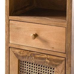 Ars manufacti Armoire colonne Wiva - Manguier massif / Vannerie - Manguier -Meubles de salle de bain Soldes 2022 1000211703 201204 06102600048 DETAILS P000000001000211703