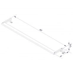 Éclairage LED salle de bain Fackelmann - Aluminium / Chrome -Meubles de salle de bain Soldes 2022 1000212982 200505 16325800003 SKETCH DETAILS P000000001000212982 sketch
