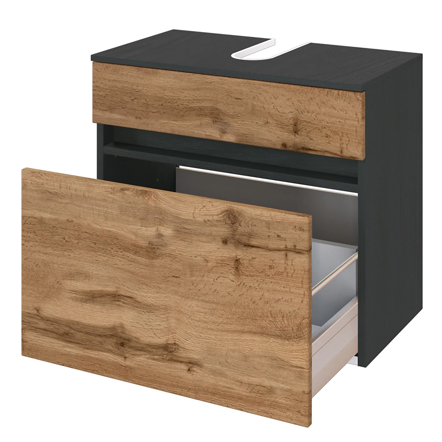 Giessbach Meuble sous lavabo Verciano - Imitation chêne wotan 5 Giessbach Meuble sous lavabo Verciano - Imitation chêne wotan – Image 3