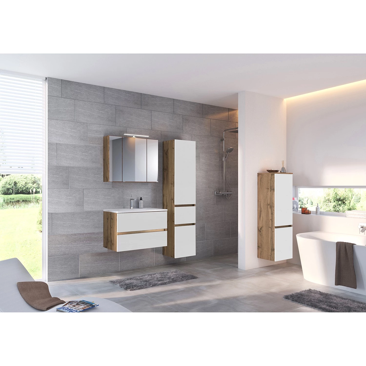 Giessbach Meuble avec vasque Verciano - Blanc mat - Largeur : 80 cm 4 Giessbach Meuble avec vasque Verciano - Blanc mat - Largeur : 80 cm – Image 2