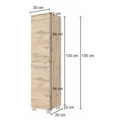 Giessbach Armoire de salle de bain Davos III - Imitation chêne wotan -Meubles de salle de bain Soldes 2022 1000214842 200616 06341500043 SKETCH DETAILS P000000001000214842 sketch