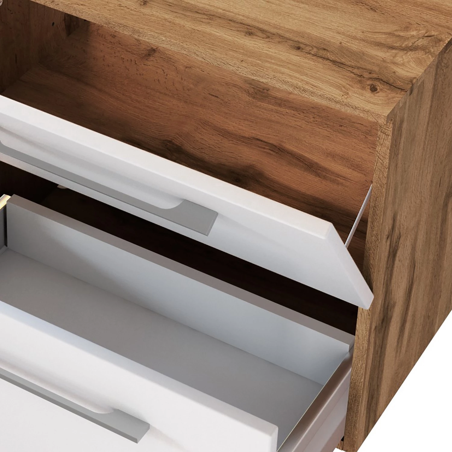 Giessbach Meuble sous lavabo Davos IV - Imitation chêne wotan / Blanc 6 Giessbach Meuble sous lavabo Davos IV - Imitation chêne wotan / Blanc – Image 4