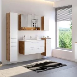 Giessbach Armoire de toilette Davos II - Avec éclairage - Imitation chêne sauvage - Largeur : 100 cm -Meubles de salle de bain Soldes 2022 1000214846 200616 06350200073 MOOD DETAILS P000000001000214846 mood