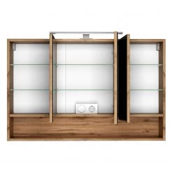 Giessbach Armoire de toilette Davos II - Avec éclairage - Imitation chêne sauvage - Largeur : 100 cm -Meubles de salle de bain Soldes 2022 1000214846 200616 06350300074 DETAILS P000000001000214846