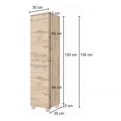 Giessbach Armoire de salle de bain Davos III - Imitation chêne wotan / Blanc -Meubles de salle de bain Soldes 2022 1000214852 200616 06353600091 SKETCH DETAILS P000000001000214852 sketch