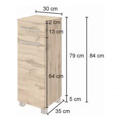 Giessbach Meuble bas Davos II - Imitation chêne wotan -Meubles de salle de bain Soldes 2022 1000214853 200616 06355700103 SKETCH DETAILS P000000001000214853 sketch