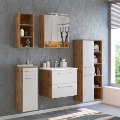 Giessbach Meuble bas Davos II - Imitation chêne wotan / Blanc -Meubles de salle de bain Soldes 2022 1000214854 200616 06360700108 MOOD DETAILS P000000001000214854 mood