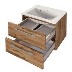 Giessbach Meuble avec vasque Davos IV - Imitation chêne wotan - Largeur : 60 cm -Meubles de salle de bain Soldes 2022 1000214863 200616 06381800185 DETAILS P000000001000214863