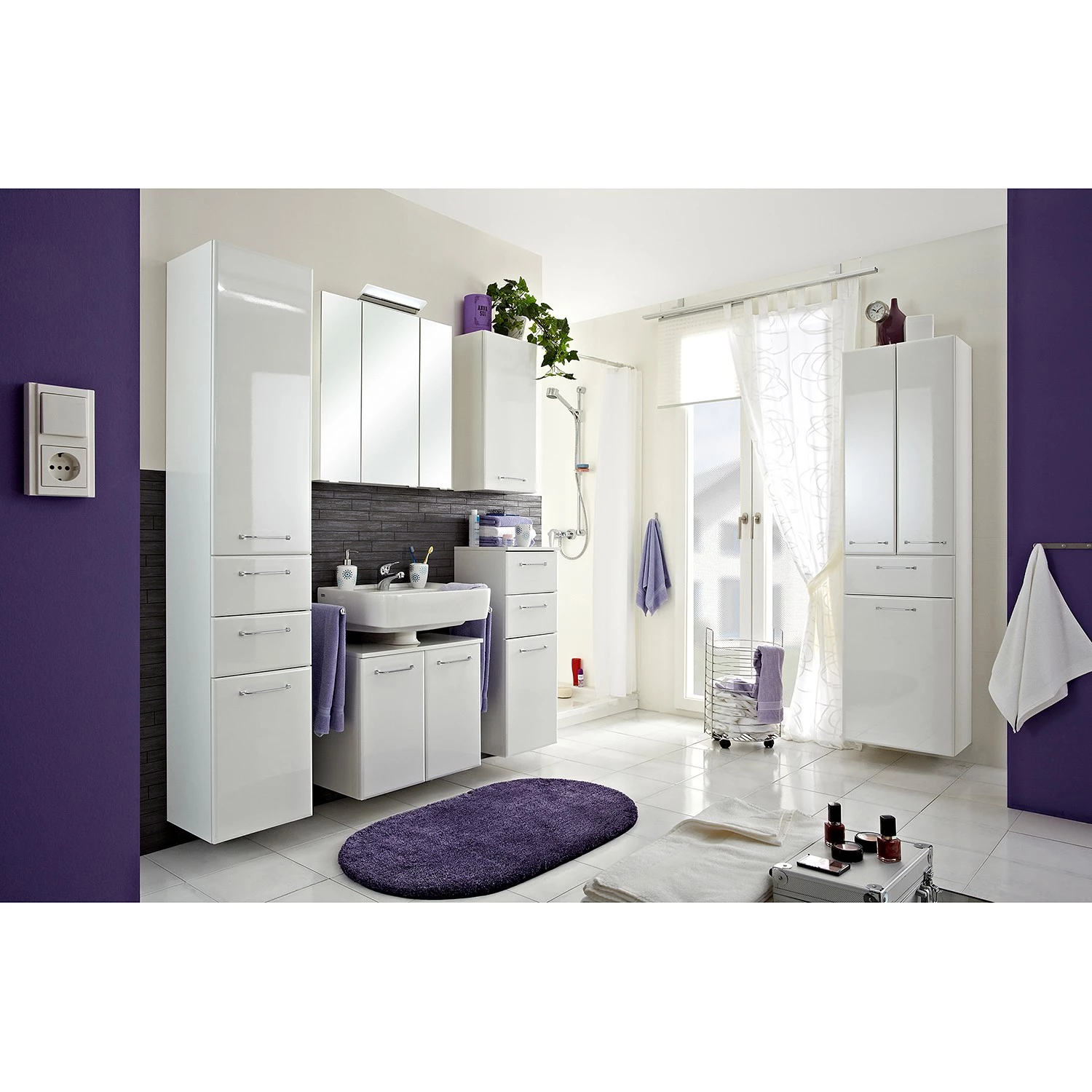 Pelipal Colonne de salle de bain Filo III - Blanc brillant 4 Pelipal Colonne de salle de bain Filo III - Blanc brillant – Image 2