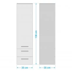 Pelipal Armoire de salle de bain Filo I - Imitation chêne foncé - Largeur : 35 cm -Meubles de salle de bain Soldes 2022 1000215529 211021 154246000511 SKETCH DETAILS P000000001000215529 sketch