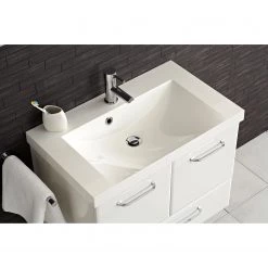 Pelipal Meuble avec vasque TiberioQuickset 341 I - Avec vasque en fonte minérale - Blanc brillant - Largeur : 75 cm -Meubles de salle de bain Soldes 2022 1000215551 200626 06100300151 DETAILS P000000001000215551