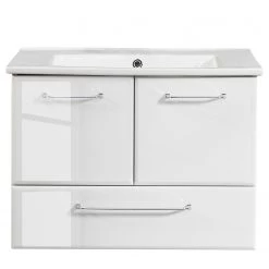 Pelipal Meuble avec vasque Filo III - Avec vasque en céramique - Blanc brillant - Largeur : 75 cm -Meubles de salle de bain Soldes 2022 1000215554 200626 06100700155 DETAILS P000000001000215554