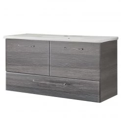 Pelipal Meuble avec vasque Filo III - Avec vasque en céramique - Graphite - Largeur : 100 cm