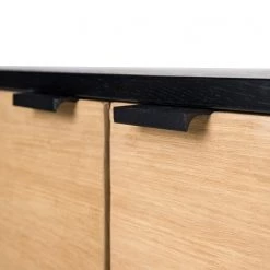 Studio Copenhagen Meuble sous lavabo Xavi - Placage en bois véritable / Métal - Chêne / Chêne noir -Meubles de salle de bain Soldes 2022 1000218021 220107 12565700059 DETAILS P000000001000218021