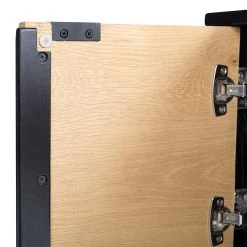 Studio Copenhagen Meuble sous lavabo Xavi - Placage en bois véritable / Métal - Chêne / Chêne noir -Meubles de salle de bain Soldes 2022 1000218021 220107 12565800063 DETAILS P000000001000218021