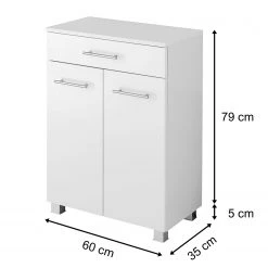 Giessbach Meuble bas Porta - blanc brillant - Largeur : 60 cm -Meubles de salle de bain Soldes 2022 1000218399 200709 14343800030 SKETCH DETAILS P000000001000218399 sketch