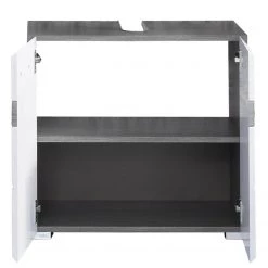Trendteam Meuble sous lavabo Storm Light - Blanc brillant / Imitation chêne de Sardaigne gris cendré -Meubles de salle de bain Soldes 2022 1000218765 200716 17095600022 DETAILS P000000001000218765