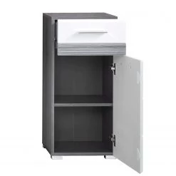 Trendteam Meuble bas Storm Light - Blanc brillant / Imitation chêne de Sardaigne gris cendré -Meubles de salle de bain Soldes 2022 1000218767 200716 17100500037 DETAILS P000000001000218767