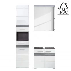 Trendteam Salle de bain Storm Light IV (3 élém.) - Blanc brillant / Imitation chêne de Sardaigne gris cendré -Meubles de salle de bain Soldes 2022 1000218771 200902 13521400010 ICON DETAILS P000000001000218771 icon seal