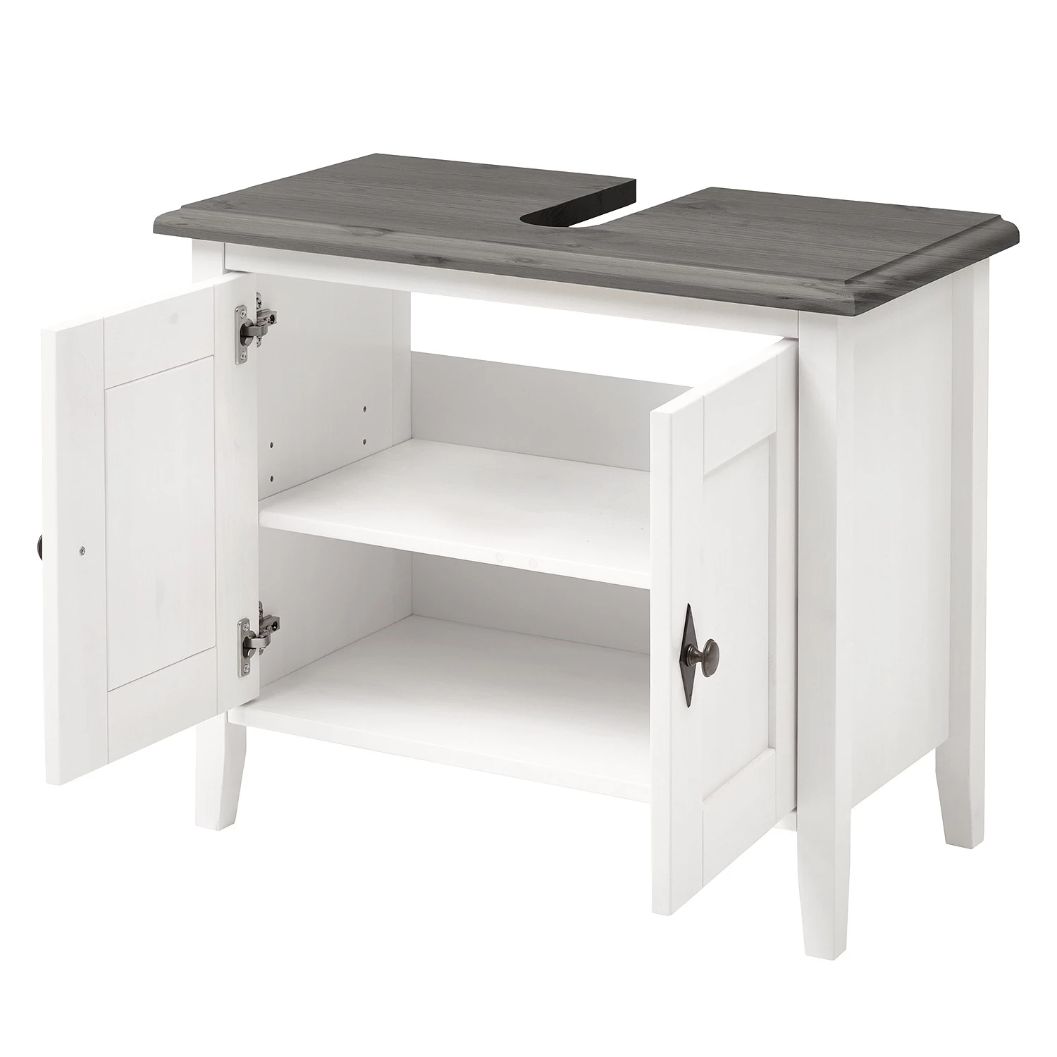 Maison Belfort Meuble sous vasque Bergen - Pin massif - Epicéa blanc / Epicéa gris 5 Maison Belfort Meuble sous vasque Bergen - Pin massif - Epicéa blanc / Epicéa gris – Image 3